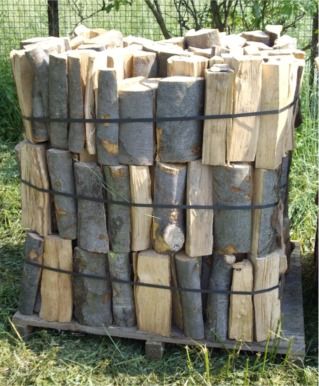 Brennholz/Kaminholz auf Palette